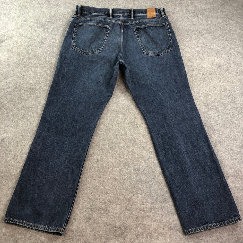 GAP 1969 Mens Jeans 38x34 Standard Straight Leg Blue Dark Wash Cotton Denim - Picture 2 of 15